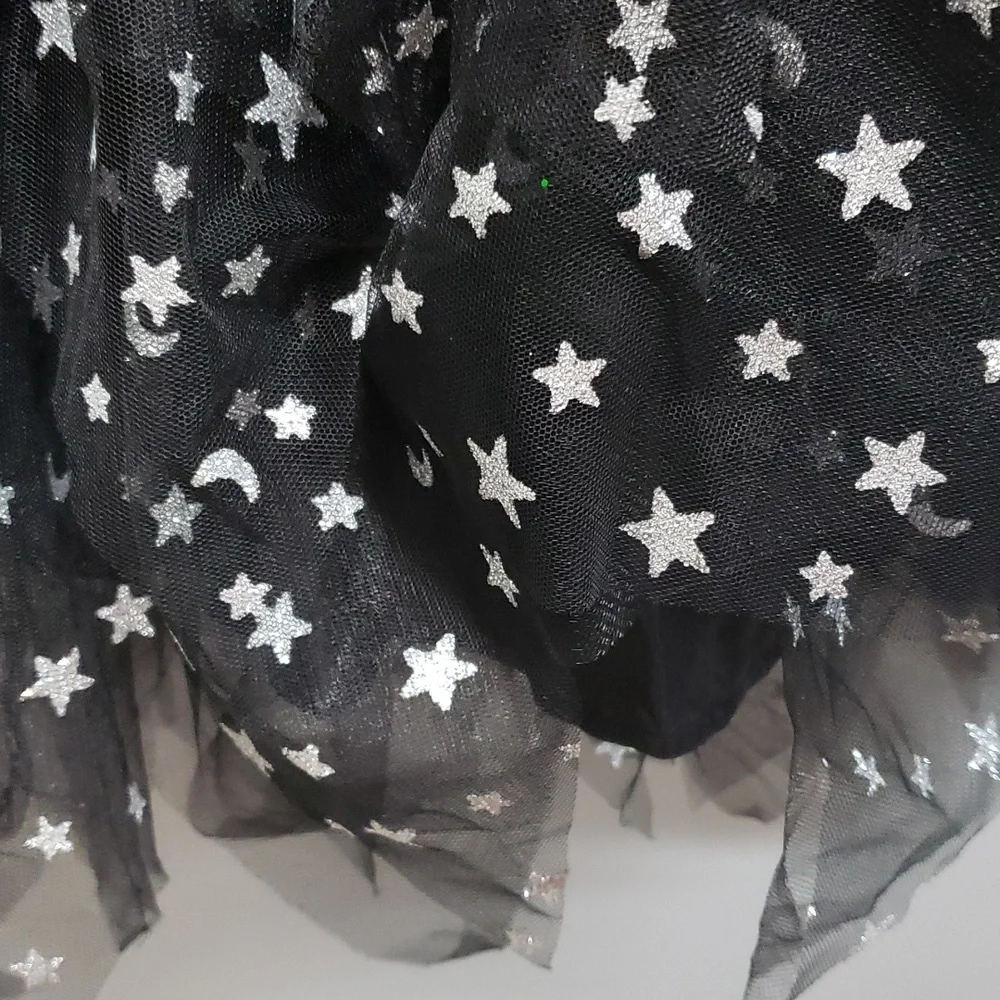 Hallow's Eve NWT Glitter Stars and Moon Witch Costume with Matching Bag, Girls 4